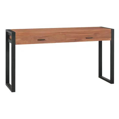 vidaXL Desk with Drawers 140x40x75 cm Recycled Teak Wood Work Console Table