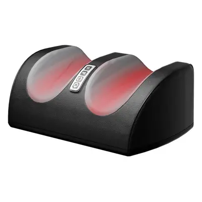 (Black) Shiatsu foot massager with heating function to relax leg muscles and improve blood circu