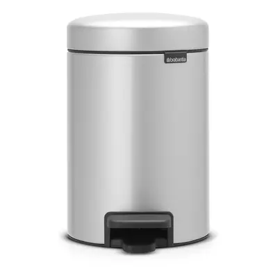 Brabantia Pedal Bin newIcon with Plastic Inner Bucket, Litre - Metallic Grey