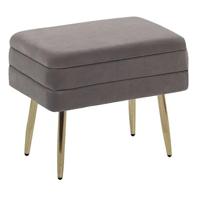 Storage Bench ODESSA Grey Velvet