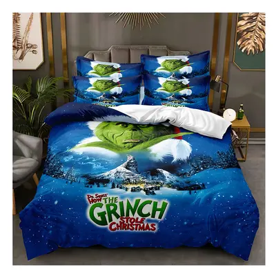 (Style 02, Double (200X200CM/3PCS)) The Grinch Bedding Single Double King Duvet Cover