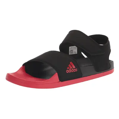 adidas Unisex Adilette Sandals Black/Better Scarlet/Black US Men