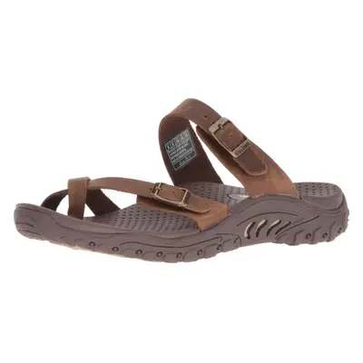 Skechers Women's Reggae-Carribean-Double Buckle Toe Thong Slide Sandal