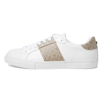 Calvin Klein Women's GWENA Sneaker Whilte Logo Multi 8.5