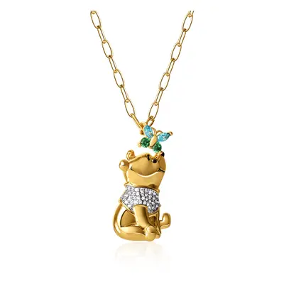 Disney Winnie the Pooh Pendant Necklace Paper Clip Chain 18-Inch - Fla