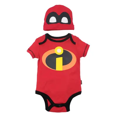 Disney Incredibles Newborn Baby Boys Cosplay Bodysuit and Hat Set