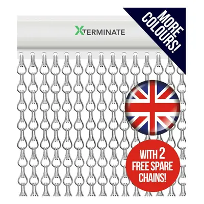 (Silver) Xterminate Aluminium Fly Chain Door Screen