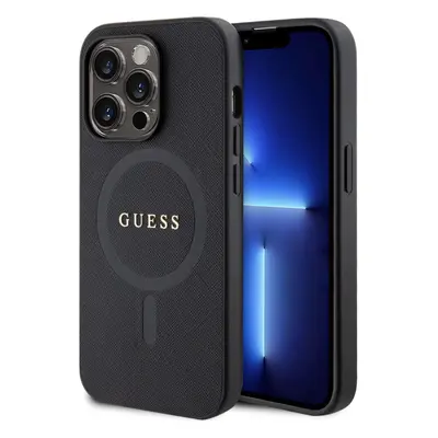 Guess Saffiano Hard Case with MagSafe for iPhone Pro Max 6.7" Black