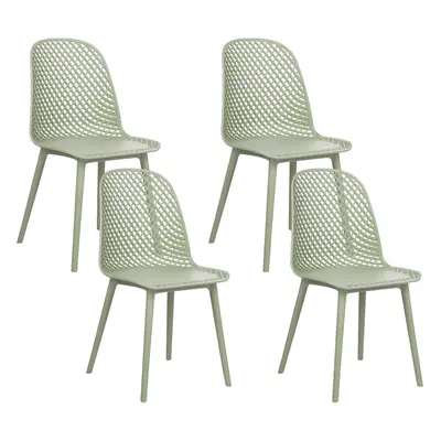 Set of Dining Chairs EMORY Light Green