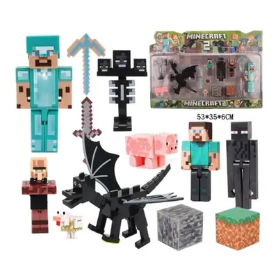 (Mo Yinglong Diamond Steve) Minecraft Assembly Action Figures Home Decor Kids Gift