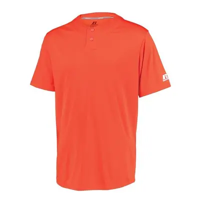 Russell 3R7X2M.BOR.XL Adult Performance Two-Button Solid Jersey, Burnt Orange - Extra Large