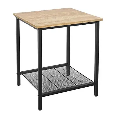 VASAGLE End Table, Side Table and Nightstand, Industrial Style, Heavy-Duty Steel Frame, Living R