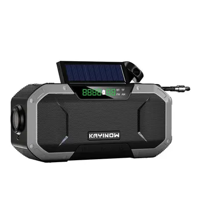 Bluetooth Speaker Portable with Solar Energy 5000mAh Power Bank Flashlight Radio Speaker IPX6