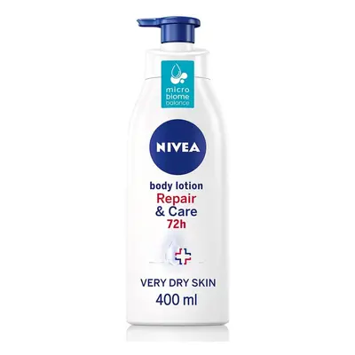 NIVEA Body Repair & Care (400ml), Repairing Body Lotion with Strengthening Formula, Moisturising