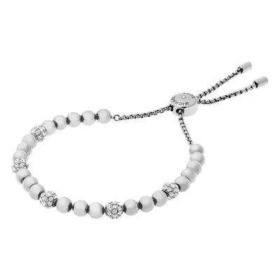 Michael Kors Stainless Steel and Pav? Crystal Beaded Bracelet for Wome