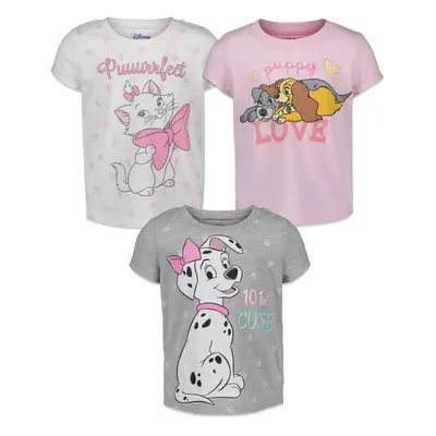 Disney The Aristocats Marie Toddler Girls Pack Pullover T-Shirts Whi