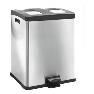 EKO Pedal Bin Rejoice 2x30 Matte Silver Kitchen Dustbin Waste Rubbish Bin