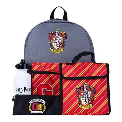 Harry Potter Childrens Backpack Piece School Set Including Lunchbag, Water Bottle and Pencil Cas