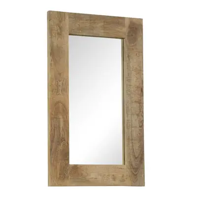 vidaXL Solid Mango Wood Mirror 50x80cm Hallway Bathroom Vanity Makeup Decor