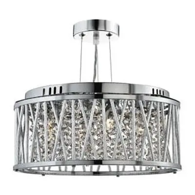 3 Flush Ceiling Pendant In Chrome