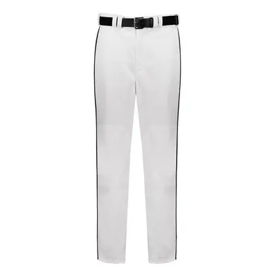 Russell R11LGM.WBK.3XL Adult Piped Diamond Series 2.0 Baseball Pant, White & Black - 3XL