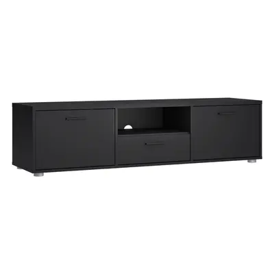 Media TV-unit with doors + drawer cm Black