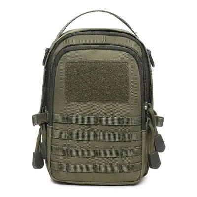 (Green) 8'' Nylon Tactical Molle Phone Pouch Waist Pack Bag Combat Military EDC Gadget Hunting P