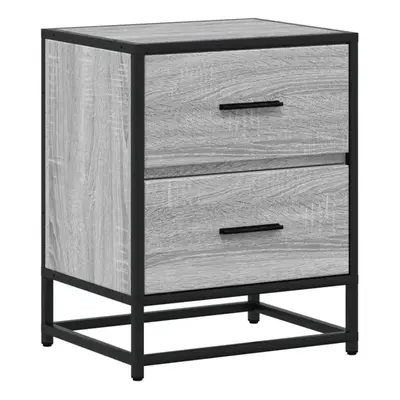 (grey sonoma, pcs) vidaXL Bedside Cabinets Nightstand Bed Table Engineered Wood