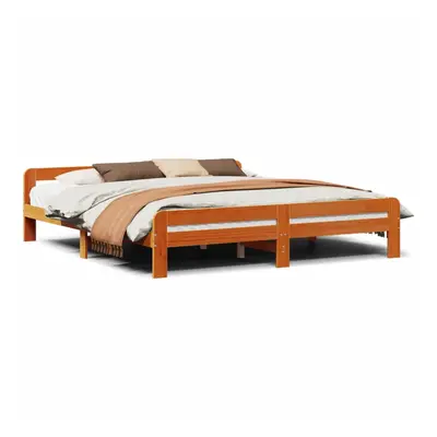 (wax brown, x cm) vidaXL Bed Frame without Mattress Bed Base Solid Wood Pine