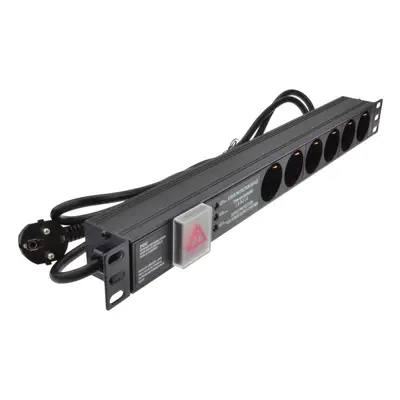 kenable Surged Power Distribution Unit PDU Way Euro Schuko Socket & Plug