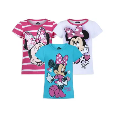 Disney Little Girls' Pack Minnie T-Shirts Pink