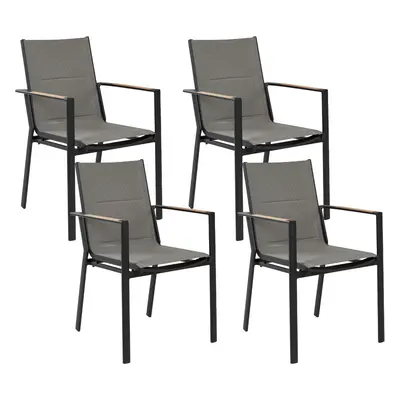 Garden Chair BUSSETO Metal Black