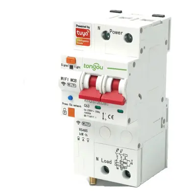 Single Phase WIFI Smart Energy Meter Kwh Metering Monitoring Circuit Breaker Timer Relay with Le