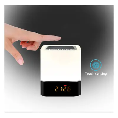 Wireless Bluetooth Speaker in Hi-Fi Speaker Color Bedside Lamp Digital Calendar Alarm Clock Touc