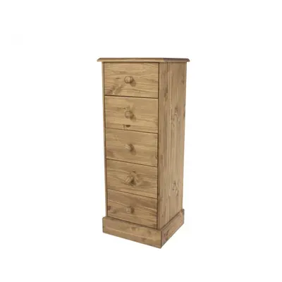 Home Source Malvern Pine Drawer Narrow Bedroom Chest