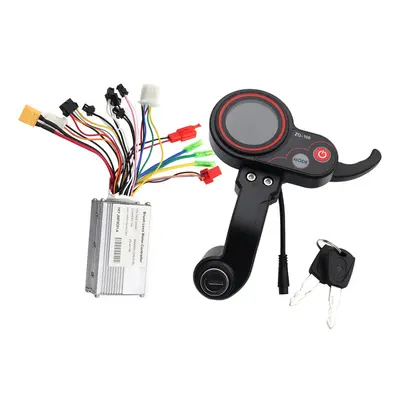 48V Controller+ZQ-100 Mileage Meter with Key Speed Adjustable Electric Scooter Meter Pin Display