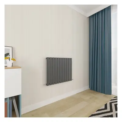 (600x748mm Single) Horizontal flat radiator anthracite all sizes