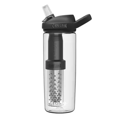 (600ml, Clear) CamelBak Eddy Bottle Filtered By Lifestraw BPA Free Charcoal Dual Filter 600ml