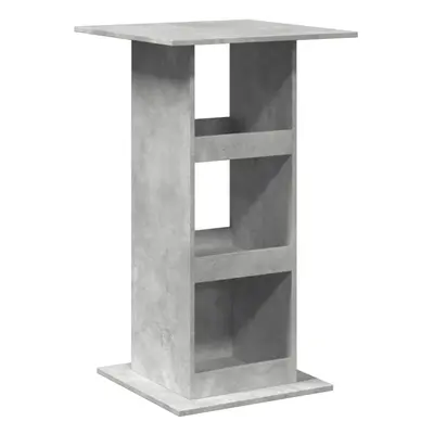 vidaXL Bar Table with Storage Pub Bistro Table Concrete Grey Engineered Wood