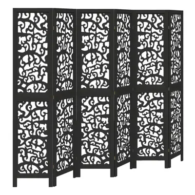 (40 x cm/ piece) vidaXL Room Divider Privacy Screen Privacy Panel Black Solid Wood Paulownia