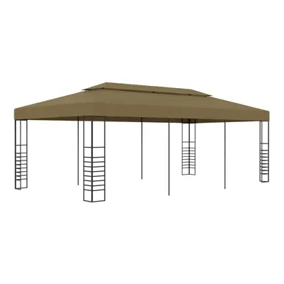 vidaXL Garden Gazebo 6x3x2.7 m Taupe g/mÃÂ² Garden Canopy Shelter Pavilion