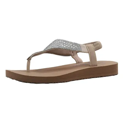 Skechers Women's Meditation-Rock Crown Thong Sandal Natural W US