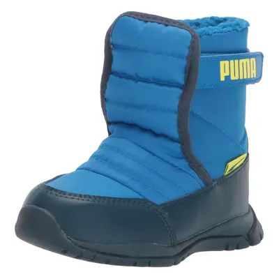 PUMA unisex child Nieve Winter Snow Boot Future Blue-nrgy Yel Lit