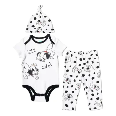 Disney Dalmations Patch Newborn Baby Boys Bodysuit Pants and Hat