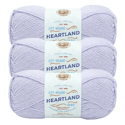 Lion Brand Yarn Heartland Yarn for Crocheting, Knitting, and Weaving, Multicolor Yarn, 3-Pack, N