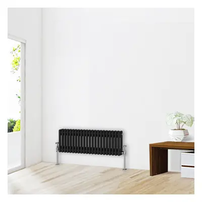 (300 x 1010mm-2 Column) NRG Traditional Black Horizontal Vertical Bathroom Cast Iron Radiator