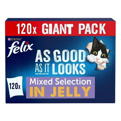 FELIX As Good As it Looks Mixed Selection in Jelly Wet Cat Food 120x100g