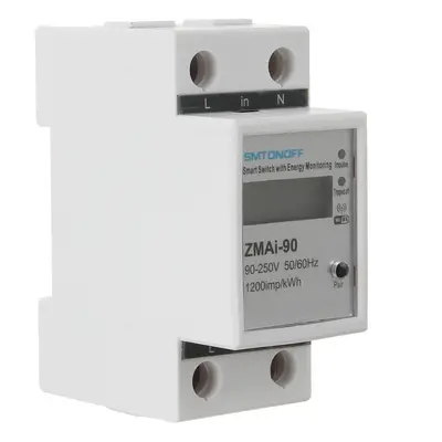 Single Phase Din Rail WIFI Smart Energy Meter Power Consumption kWh Meter Wattmeter 220V/110V AC