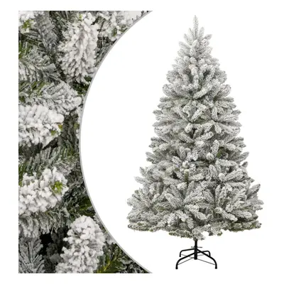 (green and white, cm/ Basic) vidaXL Artificial Hinged Christmas Tree Artificial Tree LEDs and Ba