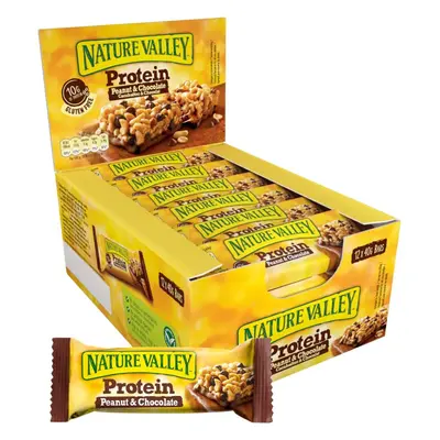 NATURE VALLEY Protein Bars, Peanut & Chocolate, 12x40g